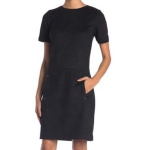 Tahari Arthur S. Levine Green Pocket Shift Dress